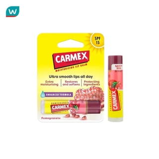 Carmex คาร์เม็กซ์ มอยซ์เจอไรซิ่ง ลิป บาล์ม พ็อมแกรนเน็ต เอสพีเอฟ15 4.25 กรัม (แท่ง)