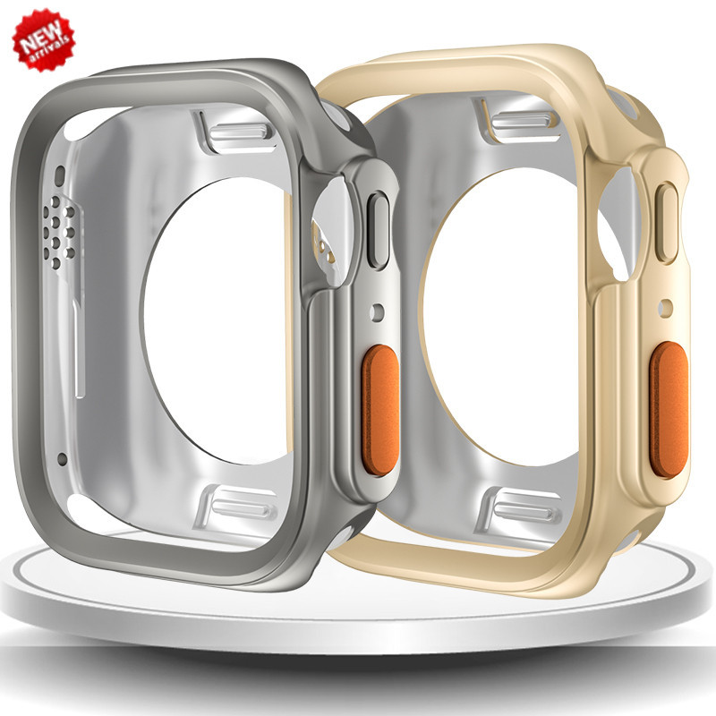 เคสอัพเกรด TPU แบบนิ่ม ชุบไฟฟ้า สําหรับ Apple Watch 45 มม. 44 มม. 41 มม. 40 มม. series 9 8 7 6 SE 5 4