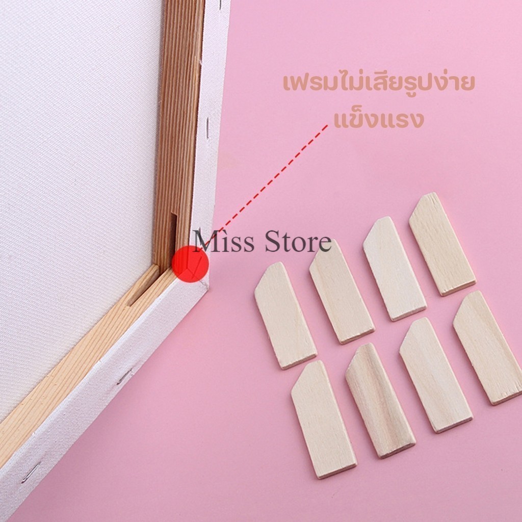 เฟรมผ้าใบสำเร็จรูป ผ้าใบวาดรูป เฟรมผ้าใบแคนวาส คุณภาพดี DIY สีน้ำมัน สีอะคริลิค 280g 100% cotton