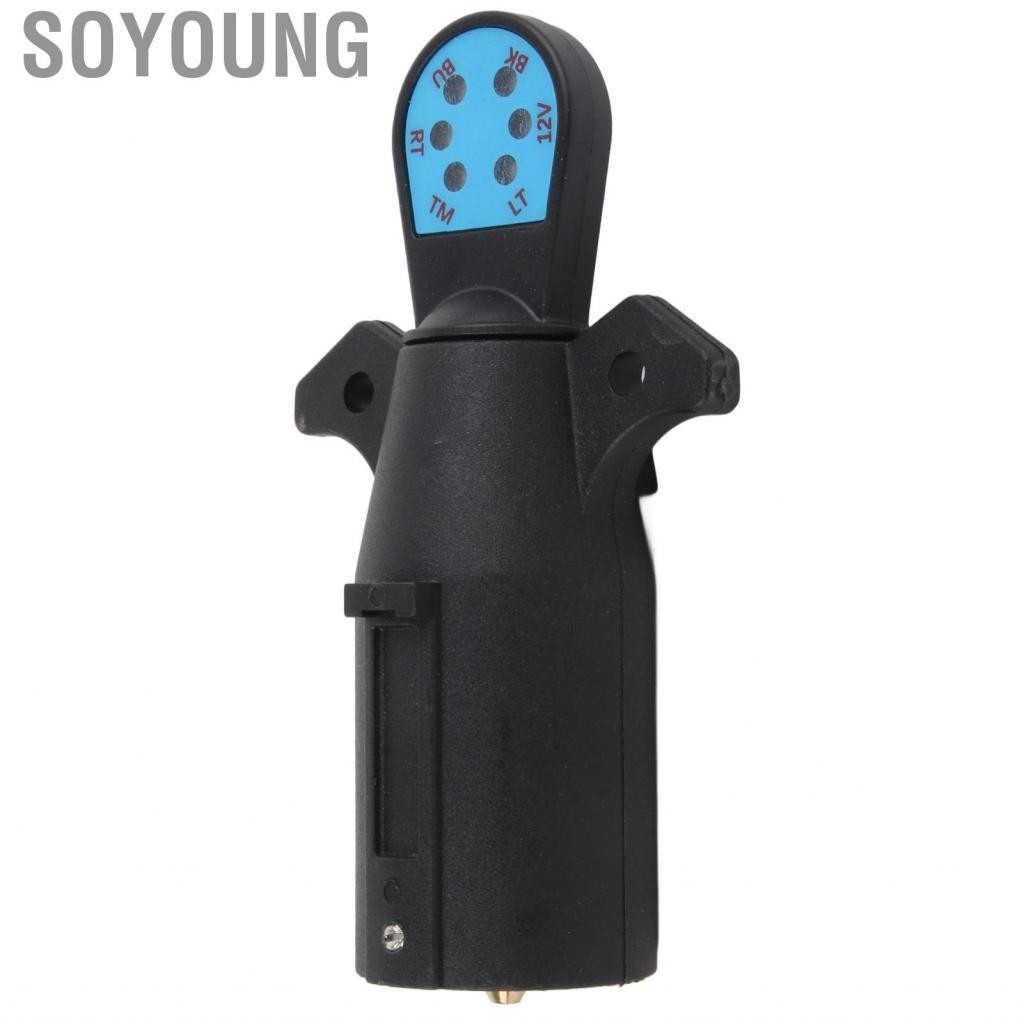 Soyoung Trailer Socket Tester 12V 7pin flat tester trailer plug Towing Light Wiring Cable Circuit Plug for Auto Trailers