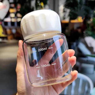 ถ้วยน้ําขนาดเล็กแบบพกพา 300มล ขวดน้ําถ้วยแบบพกพาป้องกันการรั่วไหลน่ารัก