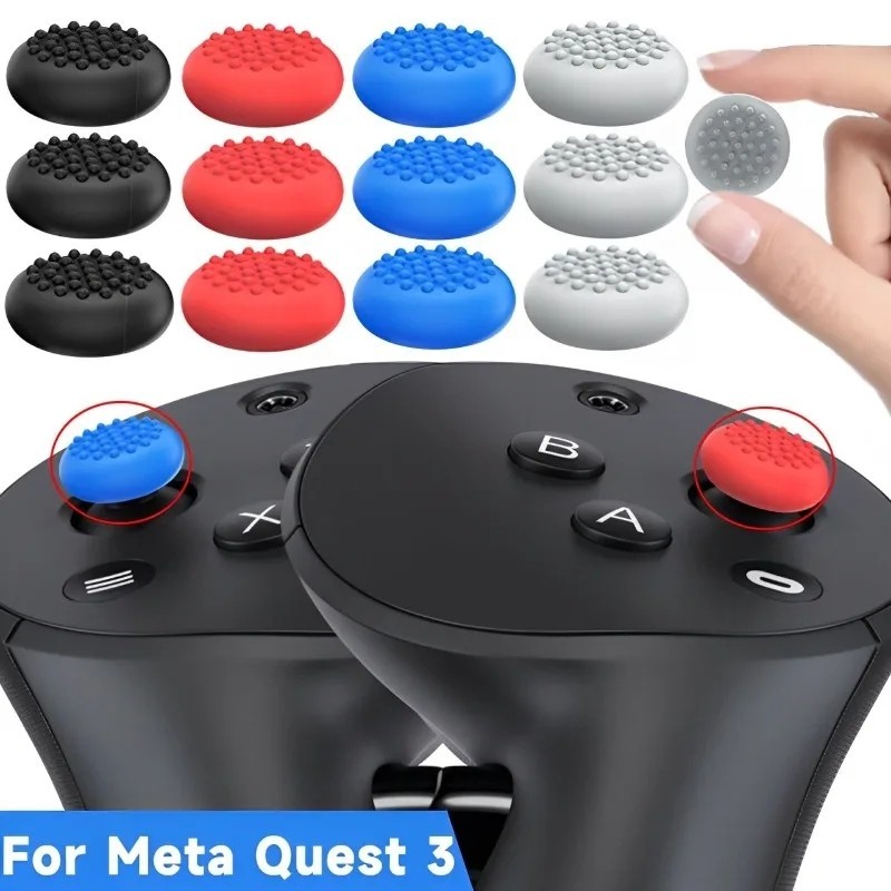 1 คู่เหมาะกับ Meta Quest 3 VR Rocker Cap - Controller Grip Cover - อุปกรณ์เสริมชุดหูฟังพลาสติกอ่อน - ปลอกโยกซิลิโคนสําหรับ Quest3 - ฝาครอบจอยสติ๊กซิลิโคน Thumbstick