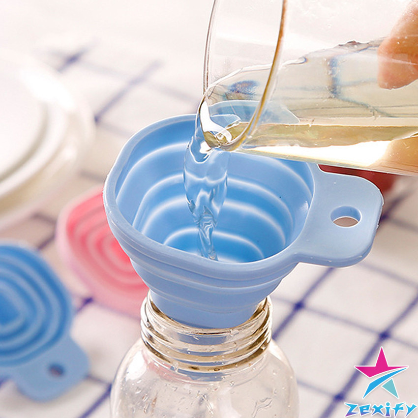 ZXF กรวยซิลิโคน พับเก็บประหยัดพื้นที่ พกพาสะดวก Silicone funnel