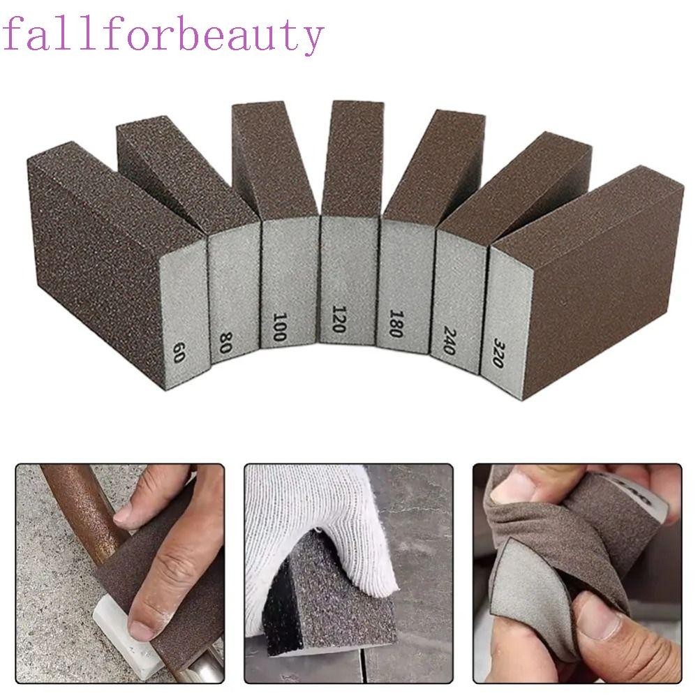 Fallforbeauty กระดาษทราย Model, Derusting Abrasive Pad ขัดฟองน ้ ํา Blocks, นุ ่ มล ้ างทําความสะอาดได ้ ฟองน ้ ํากรวด 60 80 100 120 180 240 320 ขัดทรายอิฐสีขัด