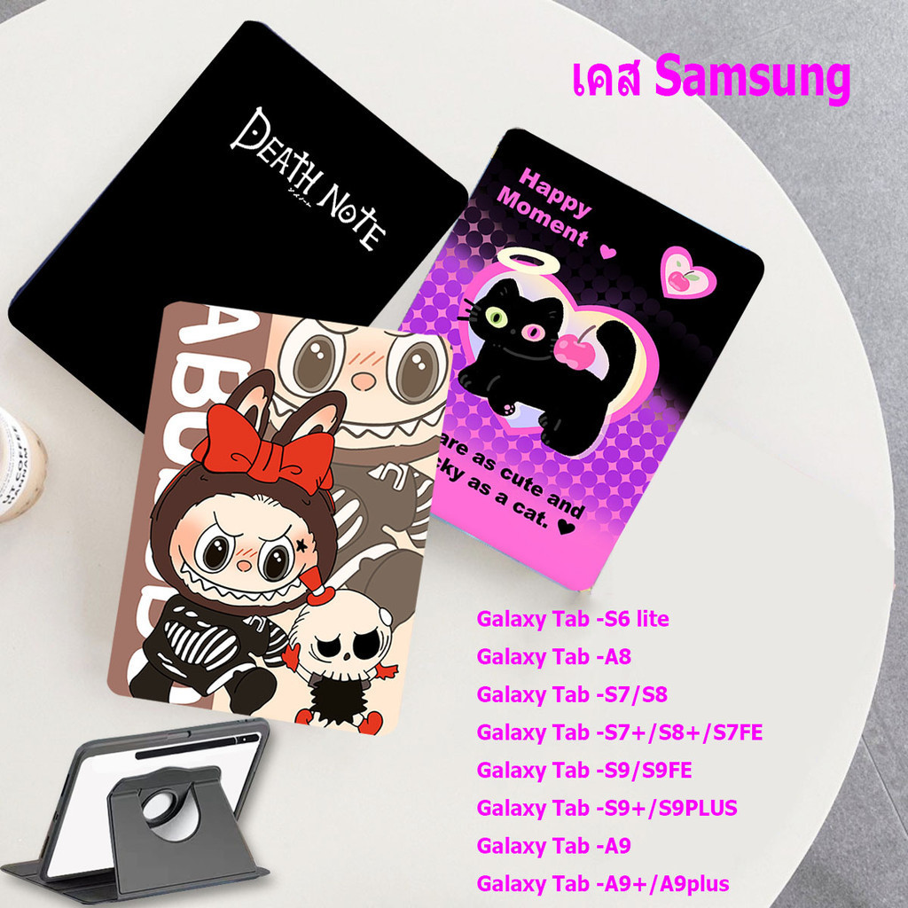 เคส Samsung Galaxy Tab S6 lite A8 S7/s8+ S7 S9FE S9PLUS A9 A9plus พร้อมที่ใส่ปากกา รูปแบบการ์ตูน