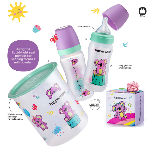 Tupperware Baby Set - ขวดนม (2🌹 270ml / One Touch Canister Small (1🌹 2.0L