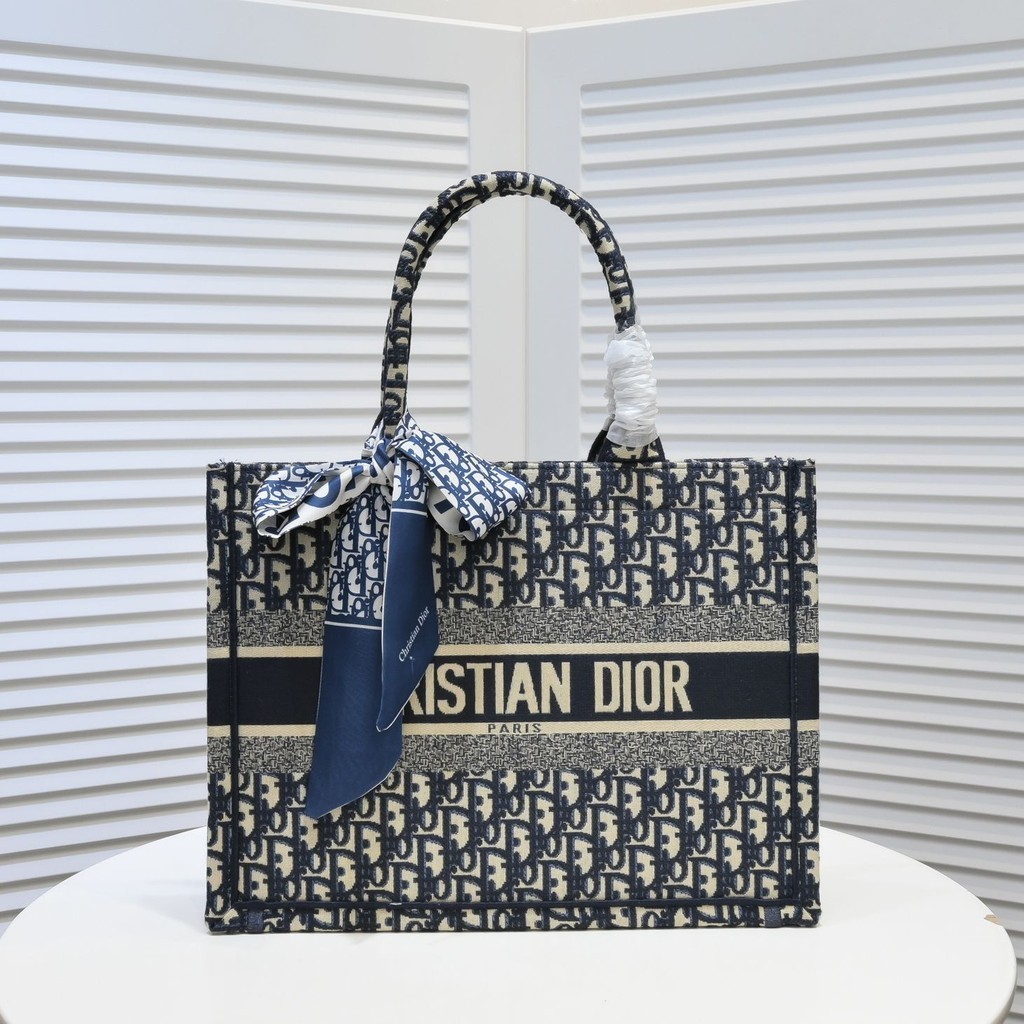 Dior &amp; DiAT009 Fashion Classic All-Match New Style Ladies Shopping Bag, นําเข ้ าผ ้ าคุณภาพสูง