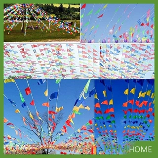 ธงราวสลับ 5 สี ธงจัดงานวัด ธงปาร์ตี้ ยาว 40 เมตร Multicolor Flags