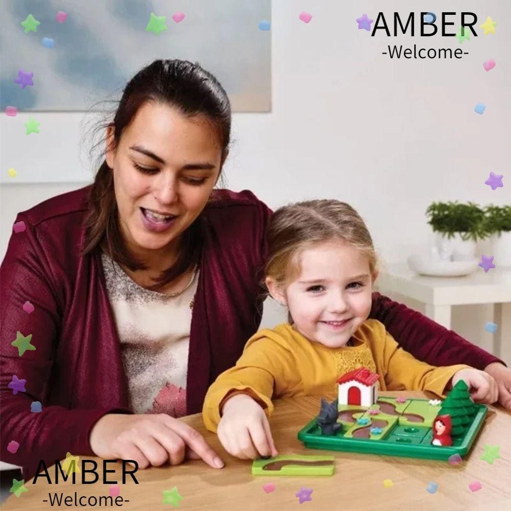 Amber Seek Board Games, พร ้ อม Solution Skill-Building Little Red Riding Hood IQ การฝึกอบรม Toy, Smart Hide IQ Thinking Logic Focused Cognitive Puzzle Logic เกมเด ็ กของขวัญ