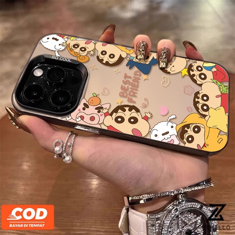 สําหรับ OPPO Reno16F 16Pro 15F 15ProMax 14F 14Pro 13F 13Pro 12F 12Pro 11F 11Pro 10Pro 8T 8Z 7Z 6Z การ์ตูน Crayon Xiaoxin กันกระแทก TPU เคสโทรศัพท์