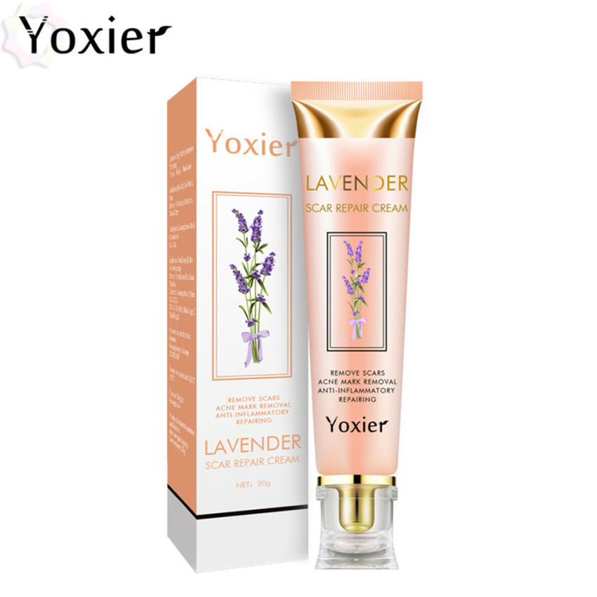 Yoxier Lavender Scar Repair Cream Acne Scar Stretch Marks Skin Care Pigmentation Corrector Anti-allergic Calm Whitening Face Cream