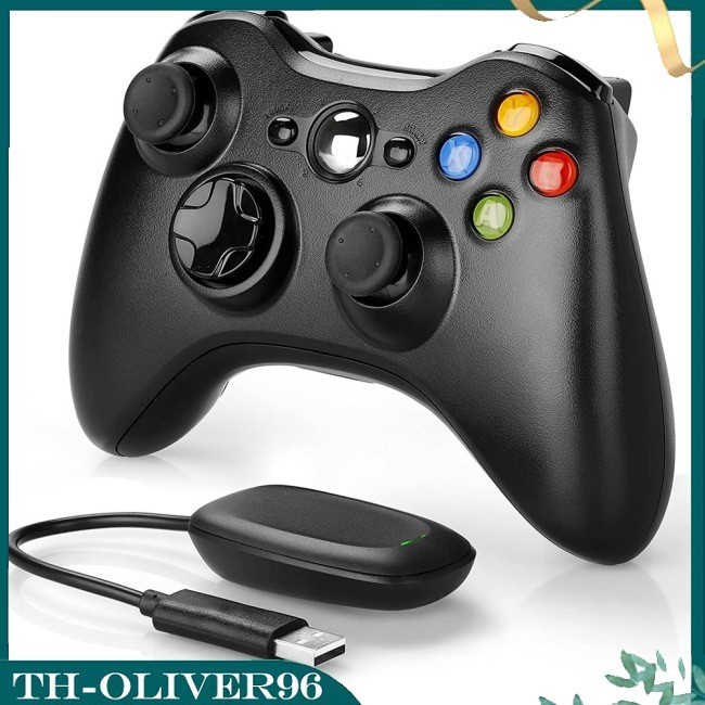 Li Wireless Controller ใช ้ งานร ่ วมกับ Xbox 360 PC พร ้ อม Dual-Vibration Turbo 2.4G Low Delay Controller