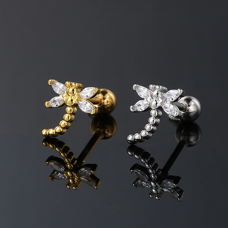 1 PC Dainty น่ารัก Dragonfly รูป Helix Tragus Daith Pierced ต่างหูผู้หญิง Y2k Earbone แฟชั่นเครื่องประดับ CC168