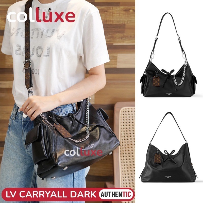 👜หลุยส์วิตตอง Louis Vuitton LV กระเป๋ารุ่น CarryAll Cargo PM &amp; กระเป๋ารุ่น CarryAll Dark MM Tote Bag