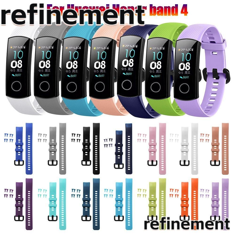 Refinement สายนาฬิกาซิลิโคน Classic Smart Watch สร ้ อยข ้ อมือสําหรับ Honor Band 4 5
