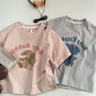 ฤดูร้อนการ์ตูนเกาหลีแขนสั้นเสื้อยืดสําหรับเด็กชายและเด็กหญิง…