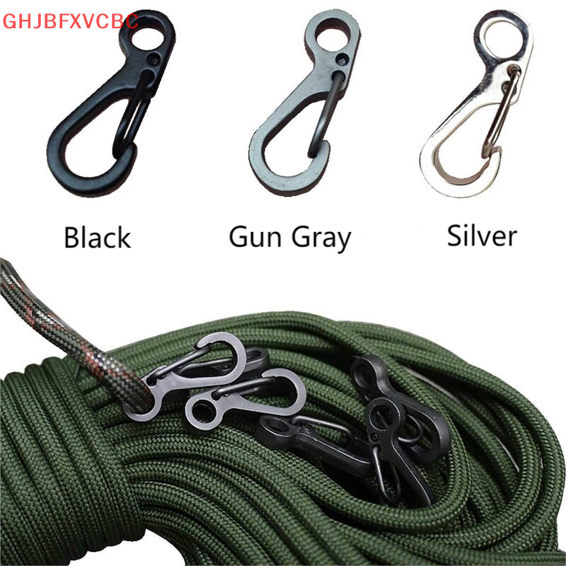 Zhechuiaaa.th 10 ชิ้น/ล็อต Carabiner พวงกุญแจ Camping Gadgets Survival อุปกรณ์ Snap คอเต่าเดิมเช่นนั้น