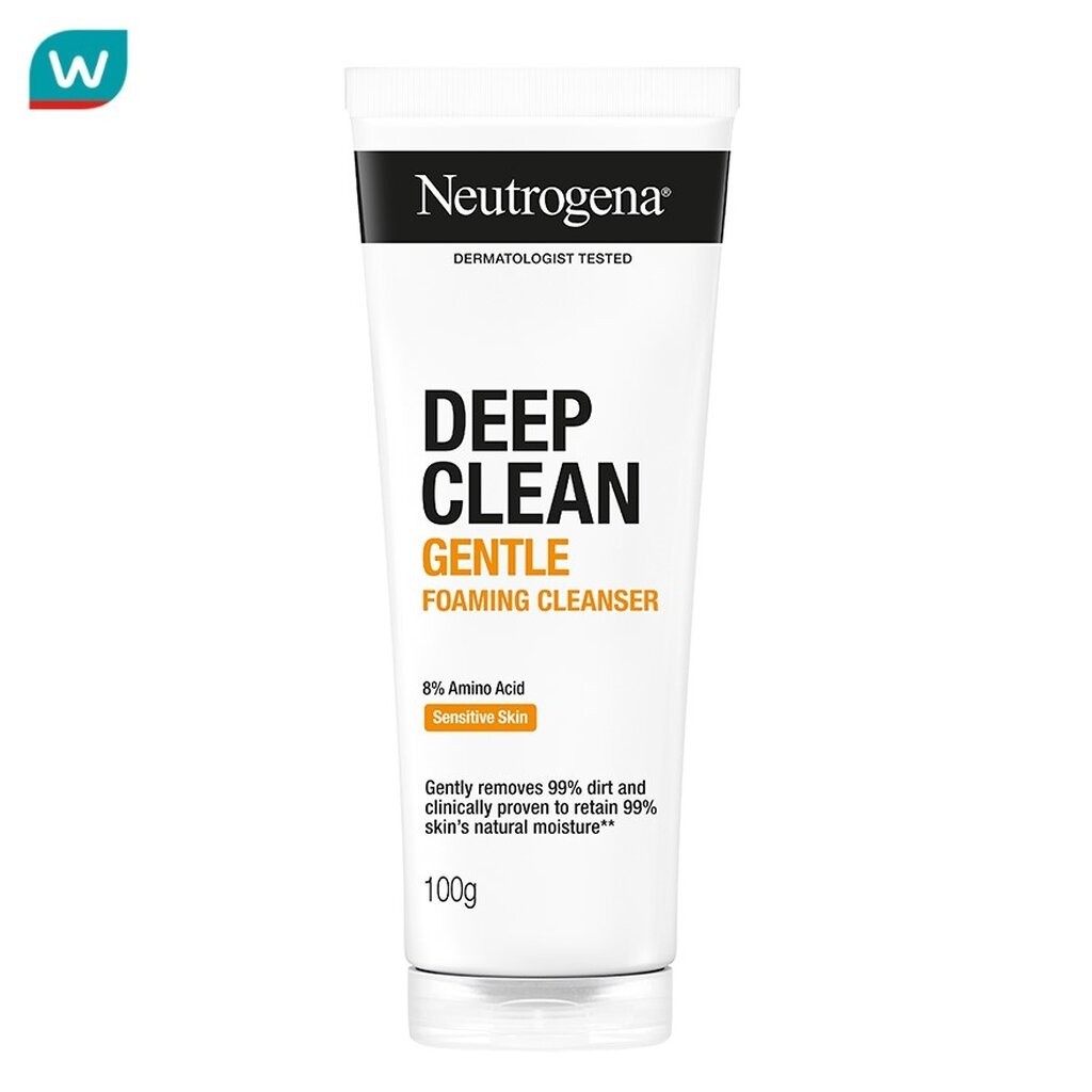 Neutrogena นูโทรจีนา ดีพ คลีน เจนเทิล โฟมมิ่ง คลีนเซอร์ 100 กรัม