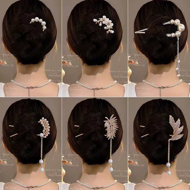 2024 ใหม ่ กิ ๊ บรูปตัว U กิ ๊ บติดผมผู ้ หญิงระดับไฮเอนด ์ กิ ๊ บติดผมสไตล ์ โบราณ - รูปที่ 7