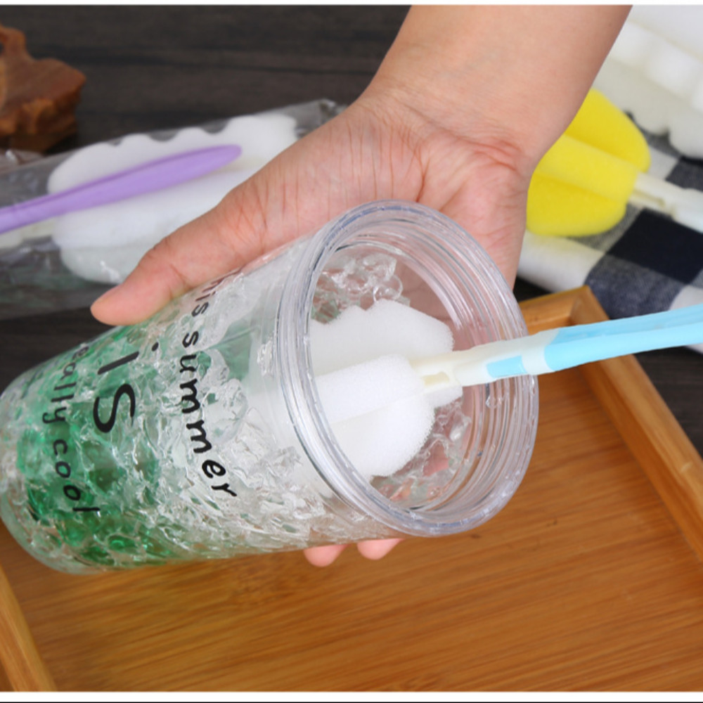 หวังว่า แปรงถ้วยฟองน้ํา,แปรงขวดนมพับได้แบบใช้ซ้ําได้,แปรงทําความสะอาดถ้วยแบบพกพาที่ถอดออกได้ที่ใช้งานได้จริงขวดคอแคบ - รูปที่ 6