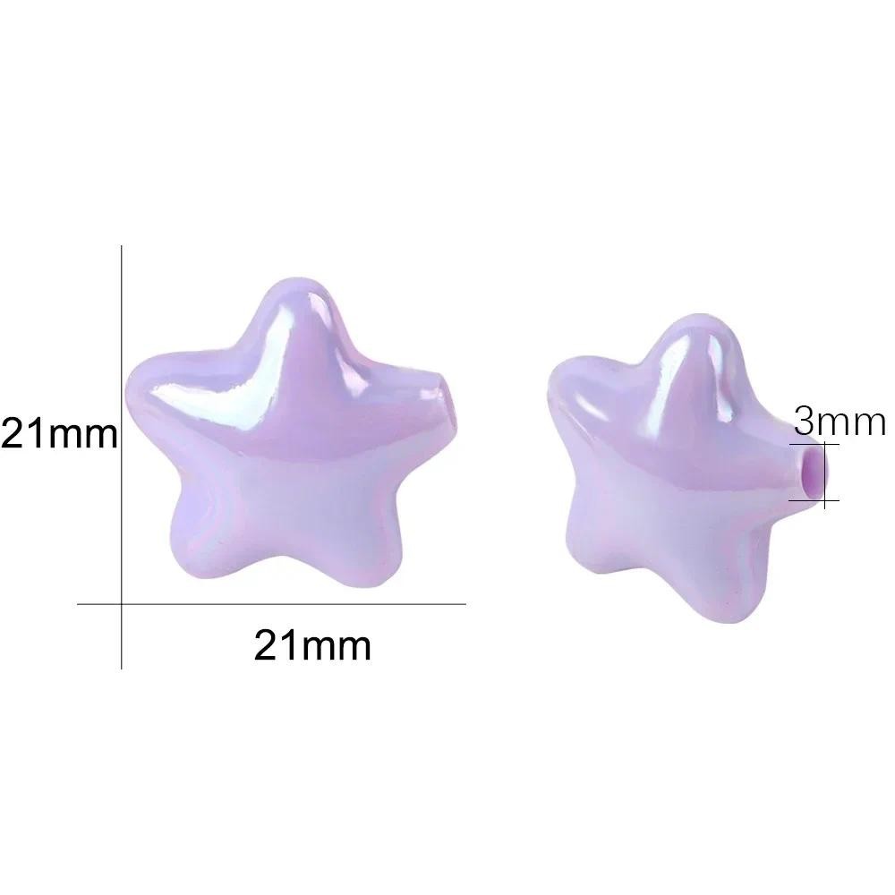 10pcs AB สีลูกปัดอะคริลิค Star ลูกปัดสําหรับเครื ่ องประดับทํา DIY หัตถกรรมเครื ่ องประดับลูกปัดสร ้ อยข ้ อมือต ่ างหูอุปกรณ ์ เสริม ราคา ถูกที่สุด ดีลบีเคเค แกลเลอรีภาพที่ 4