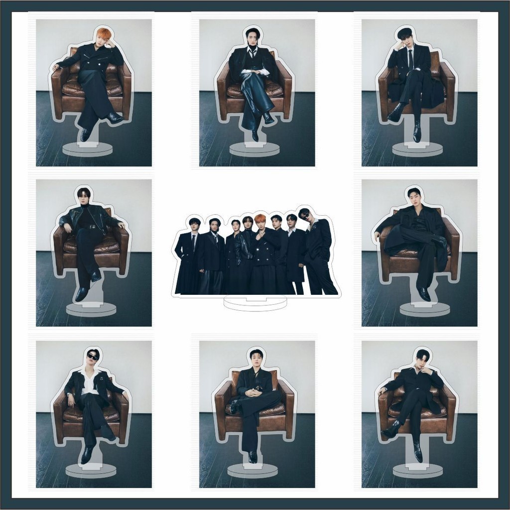Kpop ATEEZ อัลบั้มใหม่อะคริลิคสองด้าน Stand-up เดสก์ท็อปเครื่องประดับเครื่องประดับ Hongjoong Yunho San