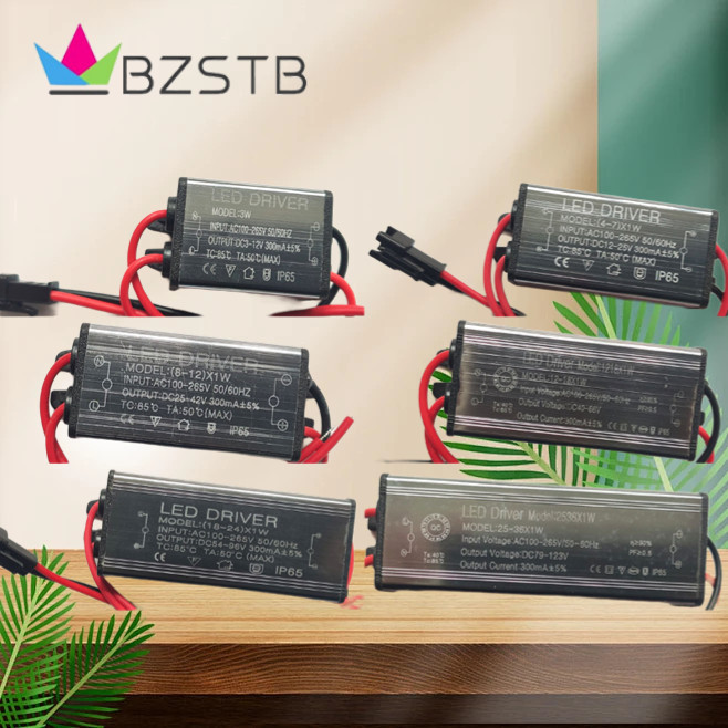 Bzstb พาวเวอร์ซัพพลายไดรเวอร์ LED แยกบัลลาสต์หม้อแปลงกระแสคงที่ 3W 4-7W 8-12W 12-18W 18-24W 24-36W สําหรับไฟดาวน์ไลท์ ไฟเพดาน