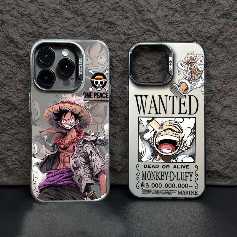 SAMSUNG สําหรับsamsung A55 A35 A54 S24 Plus S22 S23 หมายเหตุ 20 Ultra S20FE A14 5GปลอกOne Piece Luffy WANTED Hardอะนิเมะการ์ตูนกรณีAnti-Knockญี่ปุ่นปกหลังCool