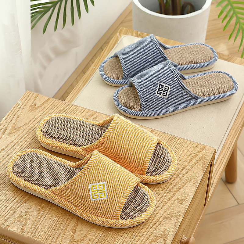 Slipper รองเท้าใส่ในบ้านผ้าลินิน ใส่ในอาคาร ( สินค้าพร้อมส่ง )