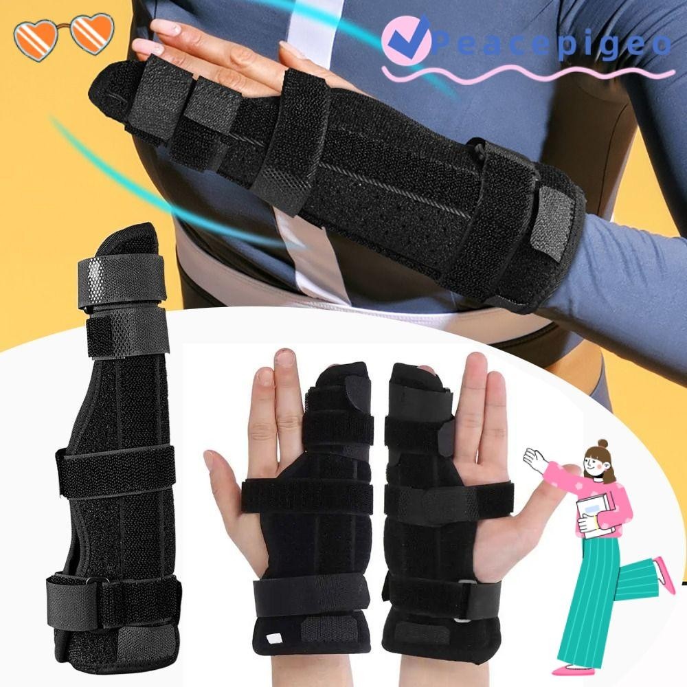 Peacepigeo Metacarpal Splint Brace, Fixed Support Finger Brace, Fracture Splint Immediate Relie Protector Finger Splint Left/Right Hand