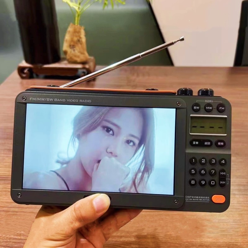 Sansui F51/F50 หน้าจอความละเอียดสูงลําโพงแบบพกพามัลติฟังก์ชั่น BT Retro วิทยุ FM ดิจิตอลเครื่องเล่น MP3 USB TF/การบันทึก