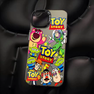ส่วนบุคคล Toy Story Series เคสโทรศัพท์สําหรับ IPhone 11 12 13 14 15 Pro MAX X XR XS MAX 7/8 Plus Se2020 กรอบกระจกอิสระเกราะป้องกัน