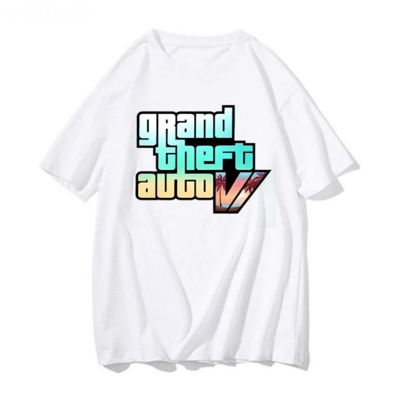 Gta VI GRAND THEFT AUTO GTA 6 Game T-Shirt - Men Women Custom Distro Polos