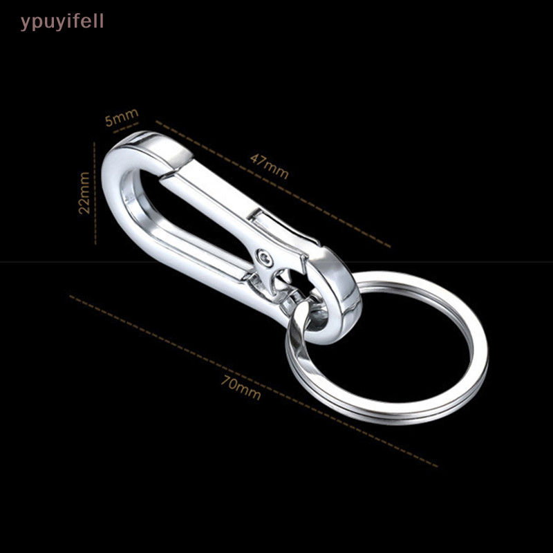 [YPU ] ผู ้ ชายสแตนเลสมะระหัวเข ็ มขัดพวงกุญแจเข ็ มขัดเอวคลิป Anti-lost Buckle Hang มีสินค ้ าในสต ็ อก