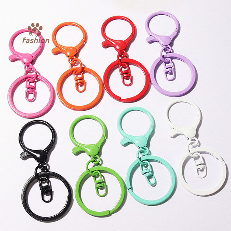 [แฟชั่น] สีเข็มกลัดกุ้งก้ามกรามฤดูใบไม้ผลิขนาดใหญ่ Claspsps ตะขอเปิดแหวน Key Hook พวงกุญแจสําหรับเครื่องประดับทํา DIY พวงกุญแจอุปกรณ์เสริม {TH} - รูปที่ 2