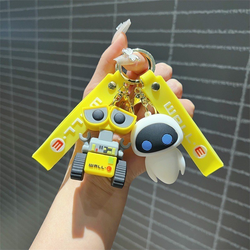 พวงกุญแจ Wall-E น่ารัก Wall-E พวงกุญแจจี้กระเป๋าผู้ชายและผู้หญิงของขวัญ