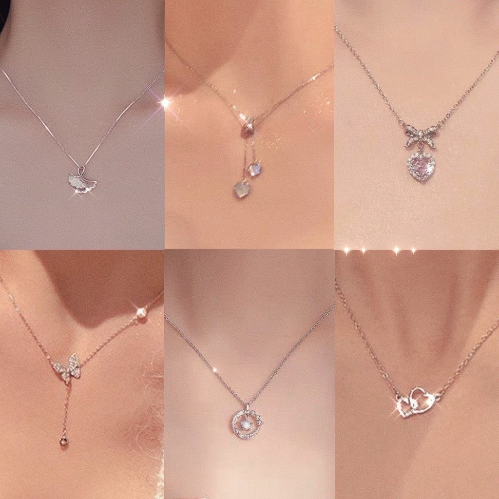 สร้อยคอ จี้ หัวใจ ผีเสื้อ ไม้กางเขน สวย สไตล์เกาหลี เครื่องประดับ สำหรับผู้หญิง NMIX