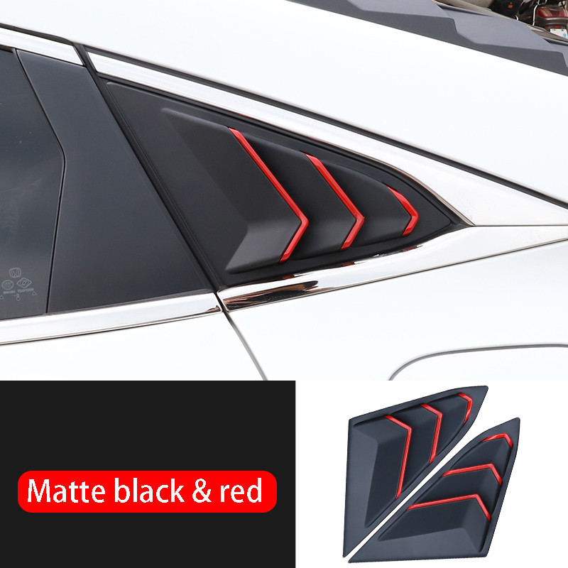Xm-honda Civic FC 2016 - 2021 ฝาครอบสามเหลี่ยมด้านหลัง Carbon Windows Trim Civic FC อุปกรณ์ตกแต่งรถยนต์