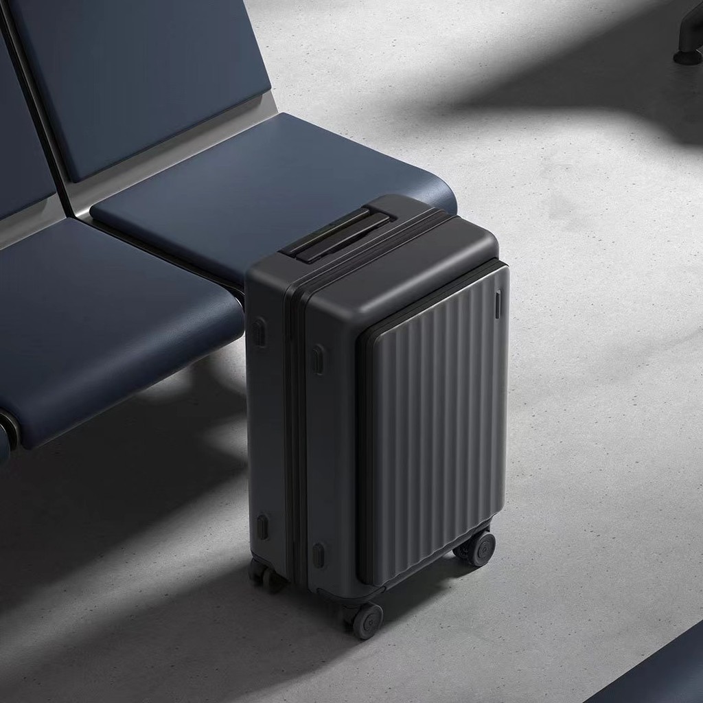 Xiaomi Mijia ฝาเปิดด้านหน้ากระเป๋าเดินทาง Boarding Case Xiaomi กระเป๋าเดินทางเปิดด้านหน้ากระเป๋าเดินทางกล่องเก็บความจุขนาดใหญ่ 20 นิ้ว Ultra-Light Universal ล้อรหัสผ่านรถเข็นกรณีของขวัญ