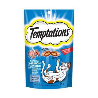 Temptations ขนมแมวสอดไส้ เทมเทชั่นส์ กรอบนอกนุ่มใน ขนาด 75 กรัม