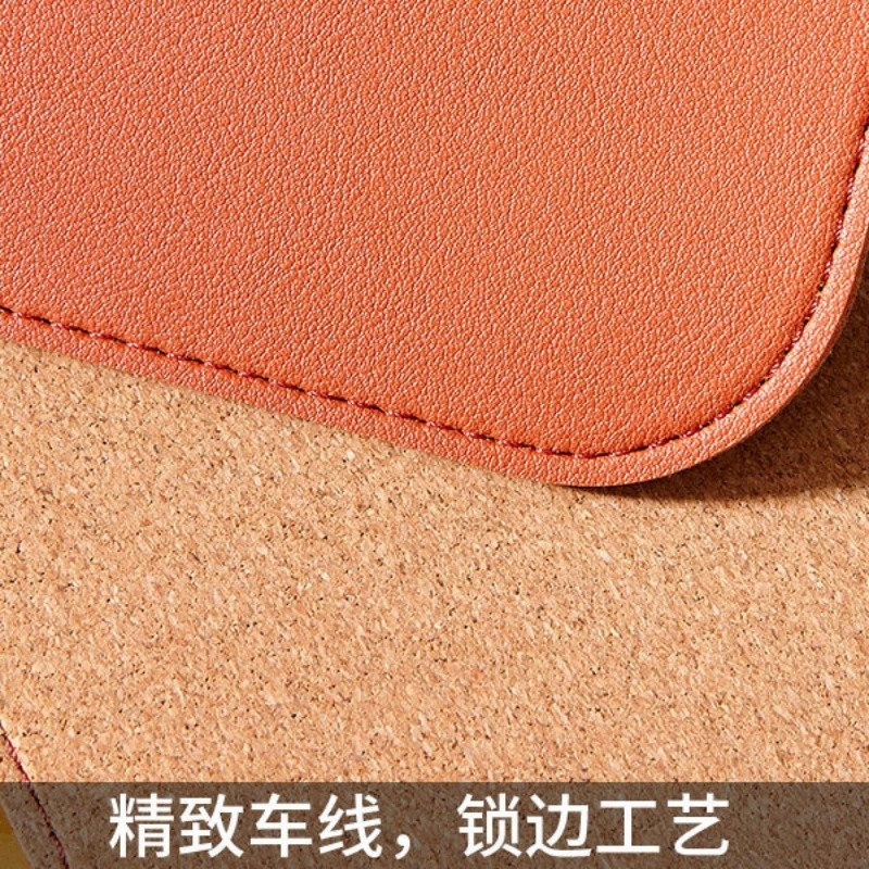 แผ ่ นรองเมาส ์ ขนาดใหญ ่ 3.8 มม.หนา PVC หนัง Cork วัสดุโต ๊ ะ Pad 60X30 80X40 90X43 ซม
