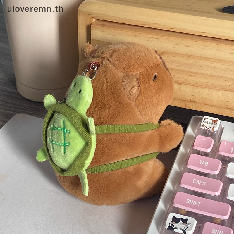 Ulo Kawaii Plush Snotty Capybara พวงกุญแจน่ารัก Capybara เต่ากระเป๋าพวงกุญแจ Creative ตุ๊กตา Fluffy ตุ๊กตาของเล่นของขวัญวันเกิด TH
