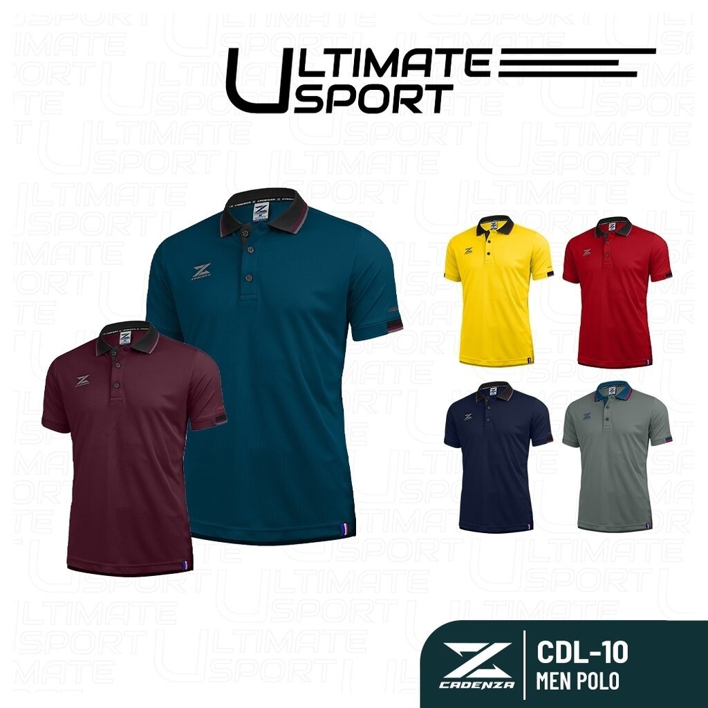 เสื้อโปโลผู้ชาย CADENZA (คาเดนซ่า) รุ่น CDL-10 MEN เสื้อคอปก ใส่ทำงาน เหลือง แดง เทา กรมท่า เลือดนก