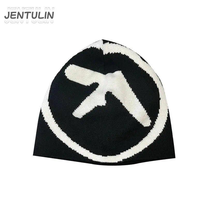 Y2k ผู้หญิงหมวกถัก Beanies Aphex Twin หมวกสําหรับชาย Y2k Streetwear ฤดูหนาวแฟชั่น Kpop Vintage Gothic Warm Hip Hop Unisex BF