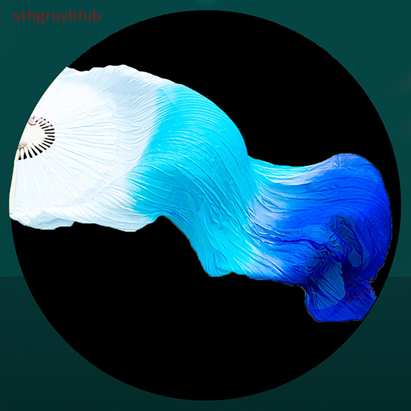 Sthb ขวามือ 150 ซม.ยาวพัดลมเต ้ นรําขายร ้ อนMs.Belly GradientสีDancerฝึกยาวเลียนแบบเต ้ นรําPropsผ ้ าไหมแฟนTH