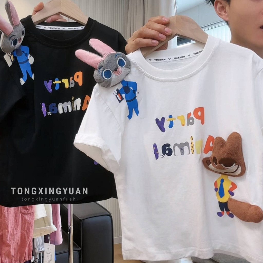 [K8K ] เสื้อยืดแฟชั่นลายการ์ตูนสุดน่ารักสำหรับเด็กชายและเด็กหญิง