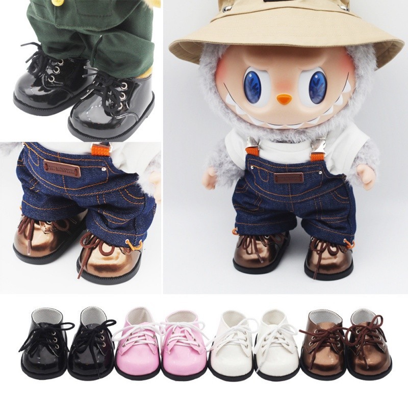 38 ซม.labubu รองเท้าหนังผ้าใบรองเท้าไวนิลตุ๊กตาอุปกรณ์เสริม 30cmTeddyTales/40cmLinaBell/50cmStellaLou ตุ๊กตา All-Match รองเท้าหนังตุ๊กตาอุปกรณ์เสริมตุ๊กตาของเล่นของขวัญ