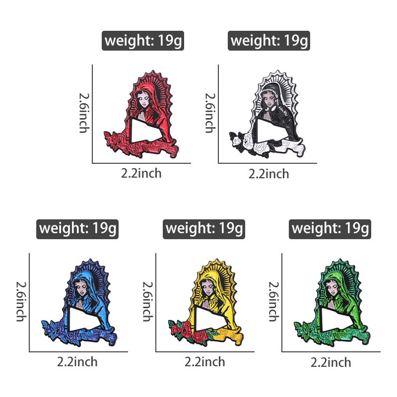 Virgin Mary หมวก Pin หมวกคลิปเข ็ มกลัดป ้ ายโลหะ Pins กระเป ๋ าเป ้ สะพายหลังหมวกอุปกรณ ์ เสริมของขวัญ - รูปที่ 2