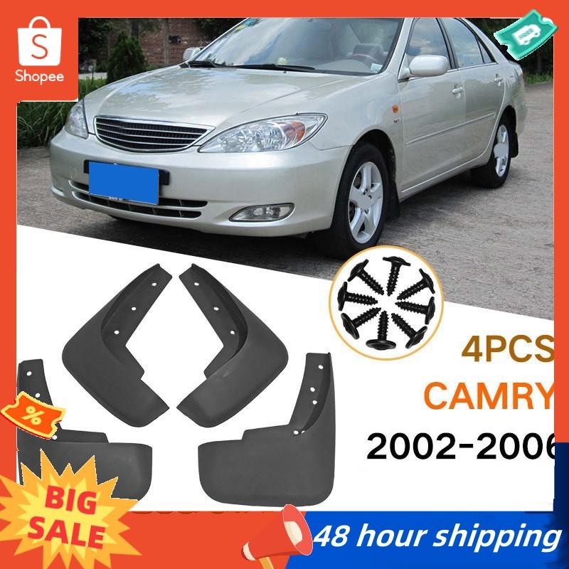 พร้อมสต็อก Splash Guards สําหรับ 2002-2006 Toyota Camry 4 ชิ้นด้านหน้าด้านหลัง Mud Flaps Mudguards Fender รถอุปกรณ์เสริม