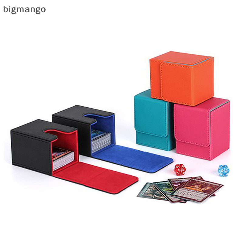 [bigmango] Trading Card Deck Box ทนทานทนทานภาชนะเก็บการ์ดเกมสะสมกระเป๋าถือถือ 80 + หรือ 100 + การ์ดสต็อกใหม่